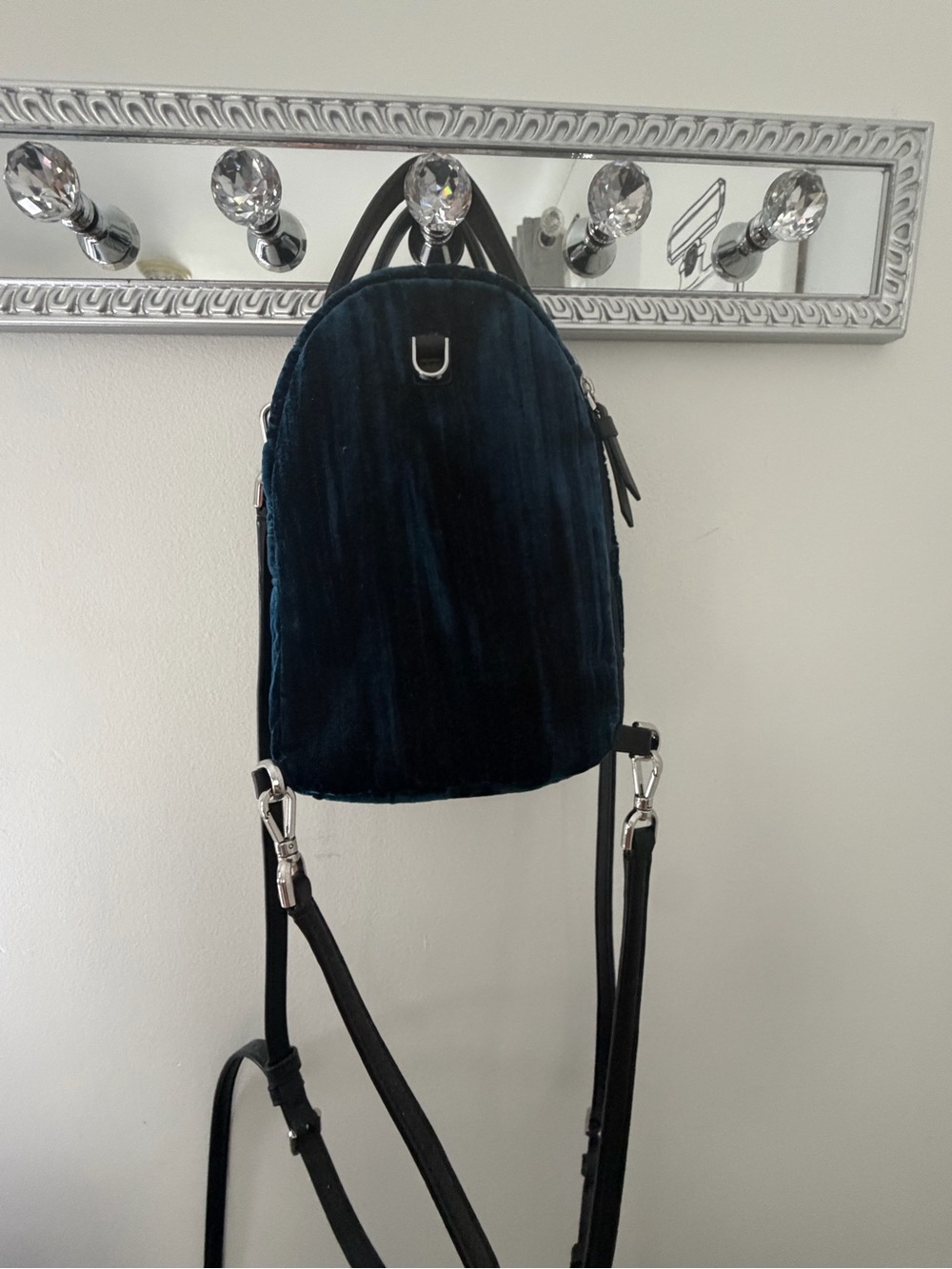 kate spade Quilted Velvet Mini Backpack - Deep Navy - Picture 6 of 6